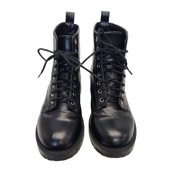 H&M Divided Womens Black Lace Up Boots 5.5 - Picture 2 of 16